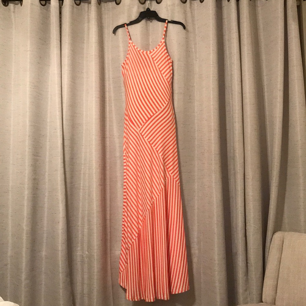 Pink and White Maxi Dress